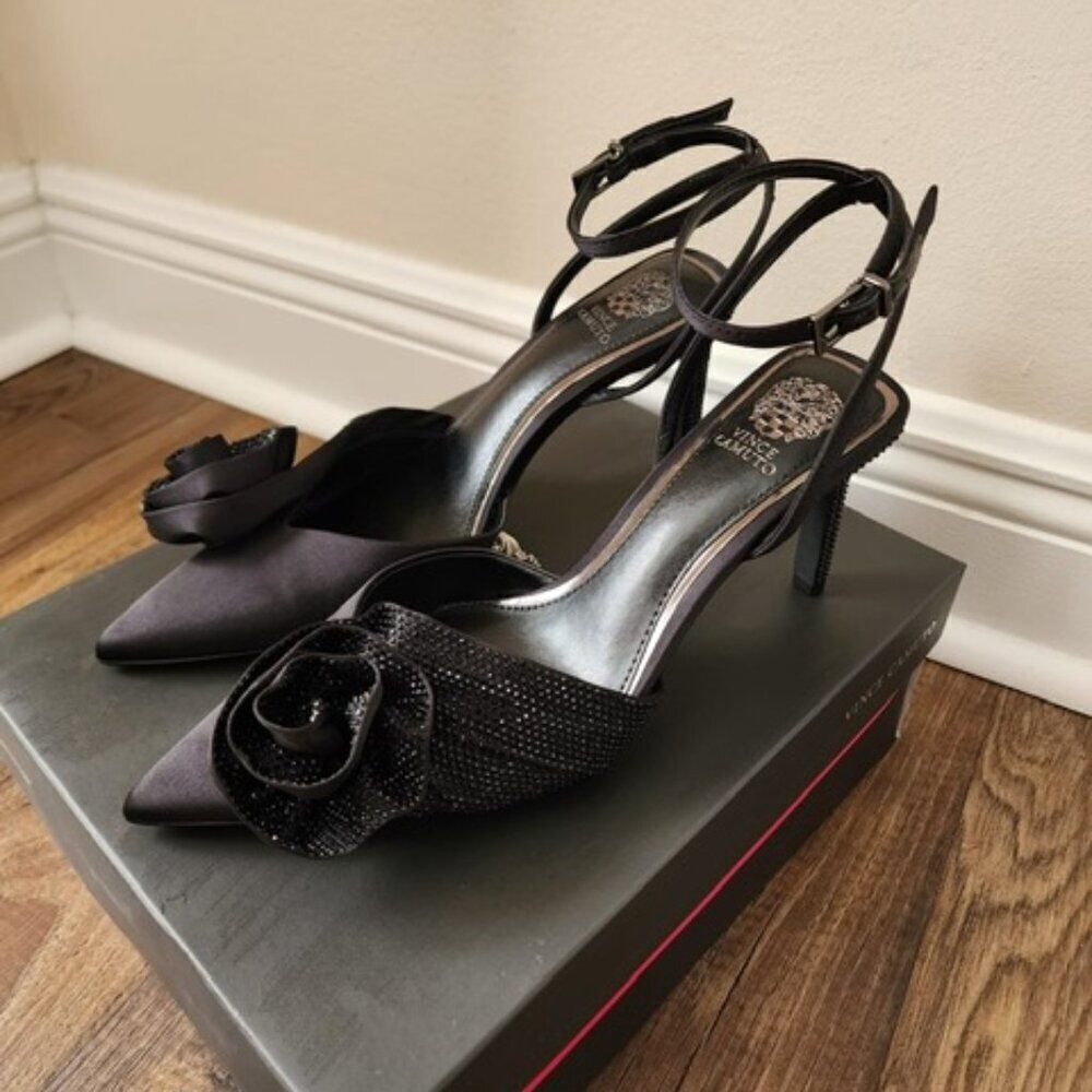 Black Dress Heel Shoes Size 8.5 - Picture 4 of 8